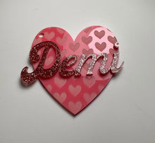 Load image into Gallery viewer, Heart Name tags
