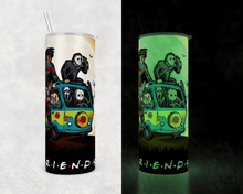 Load image into Gallery viewer, Glow in the Dark Creepy FRIENDS Tumbler