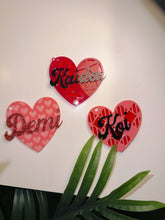 Load image into Gallery viewer, Heart Name tags

