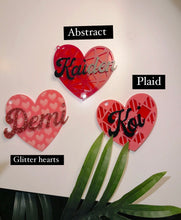 Load image into Gallery viewer, Heart Name tags
