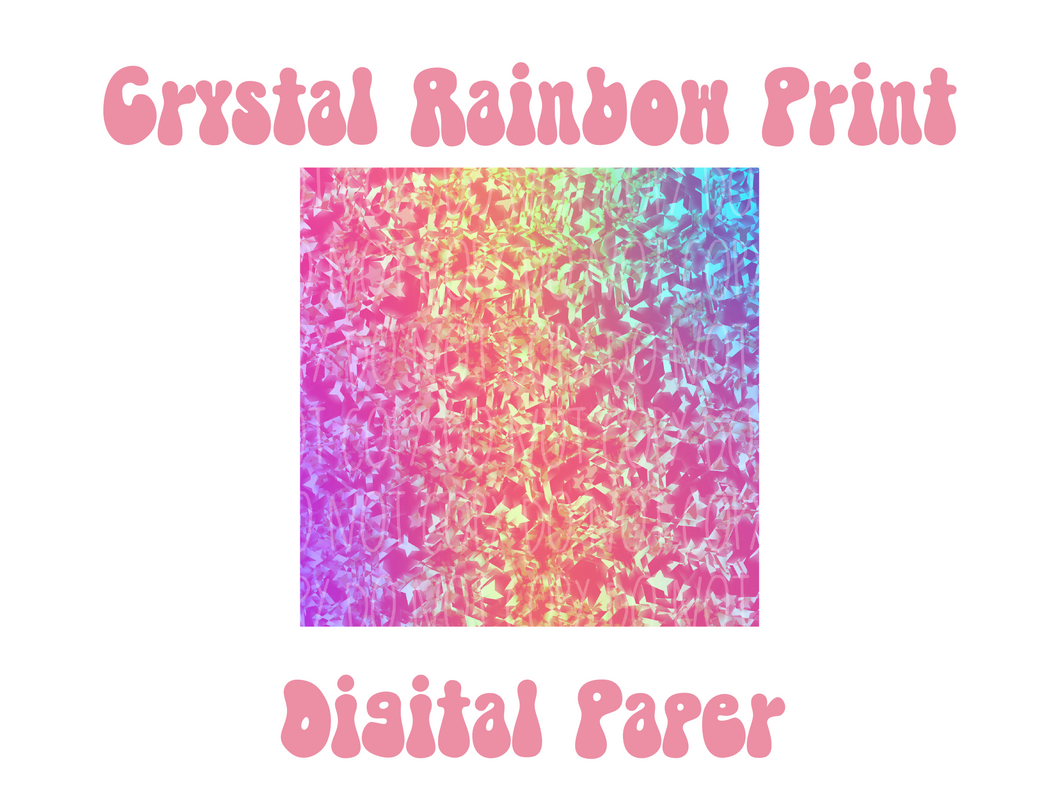 Crystal Rainbow Digital Paper