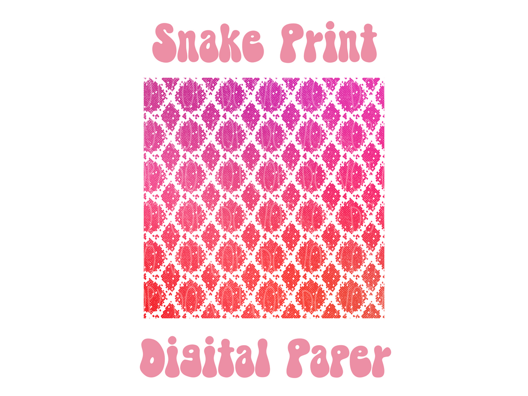 Colorful Snake Print Digital Paper