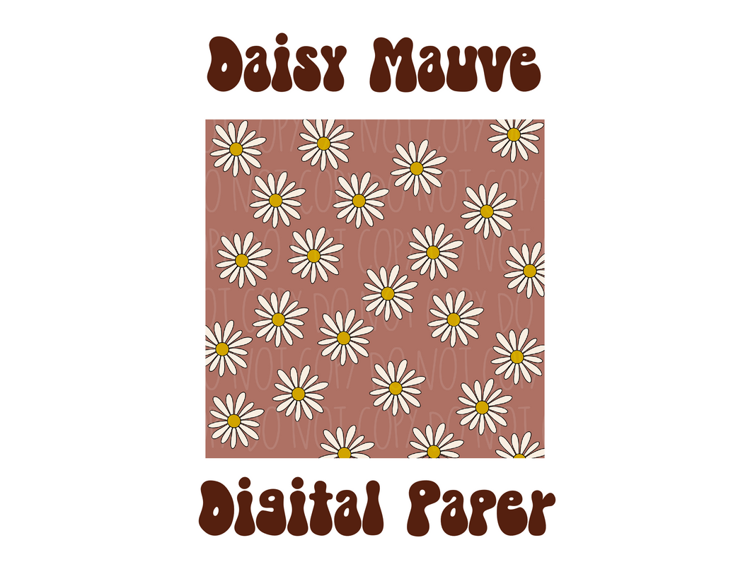 Daisy Mauve Digital Paper
