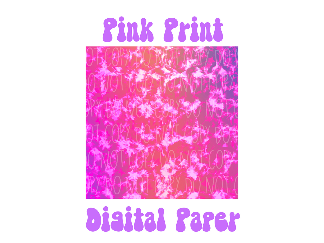 Pink Print Digital Paper