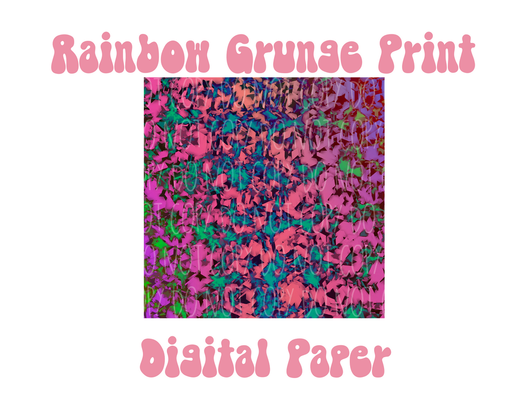 Rainbow Grunge Digital Paper