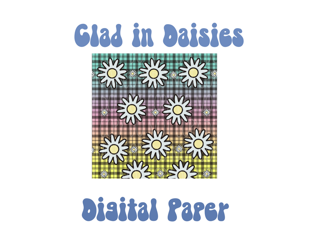 Clad in Daisies Digital Paper