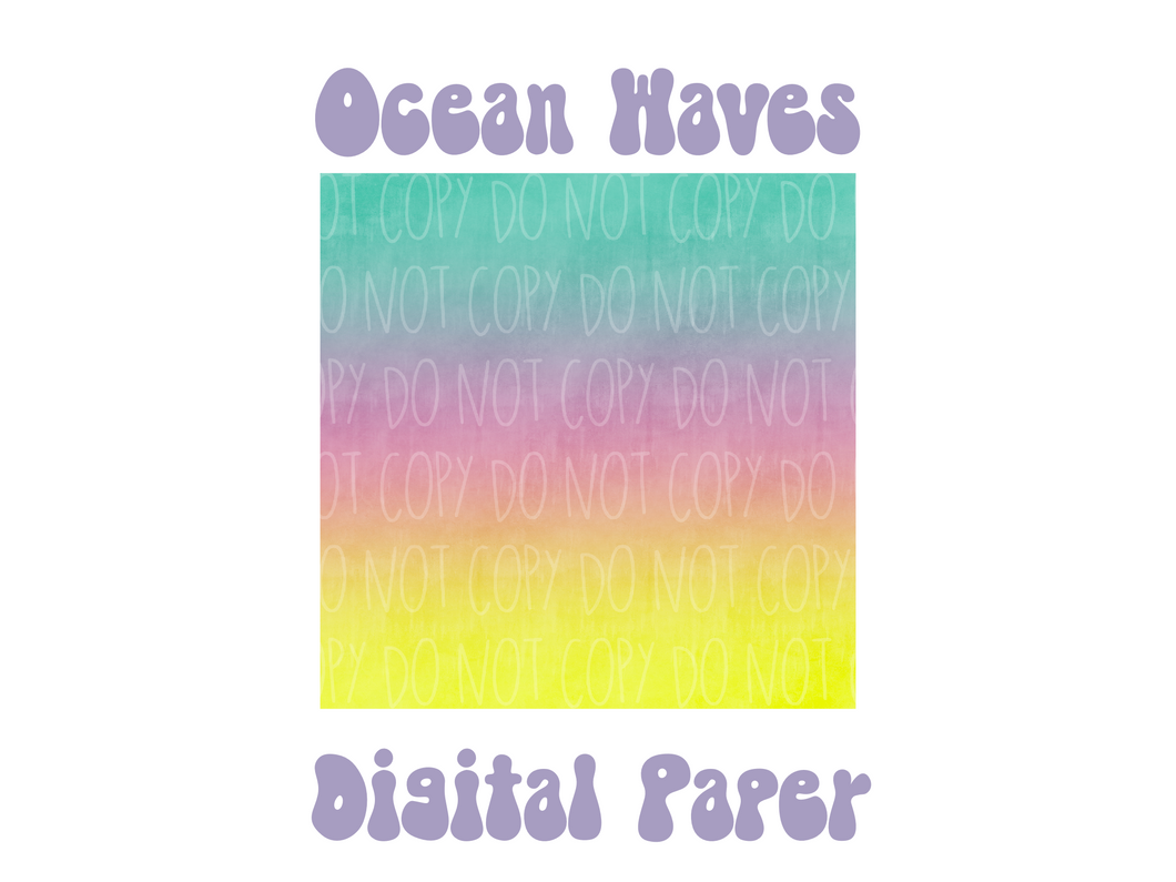 Ocean Waves Digital Paper