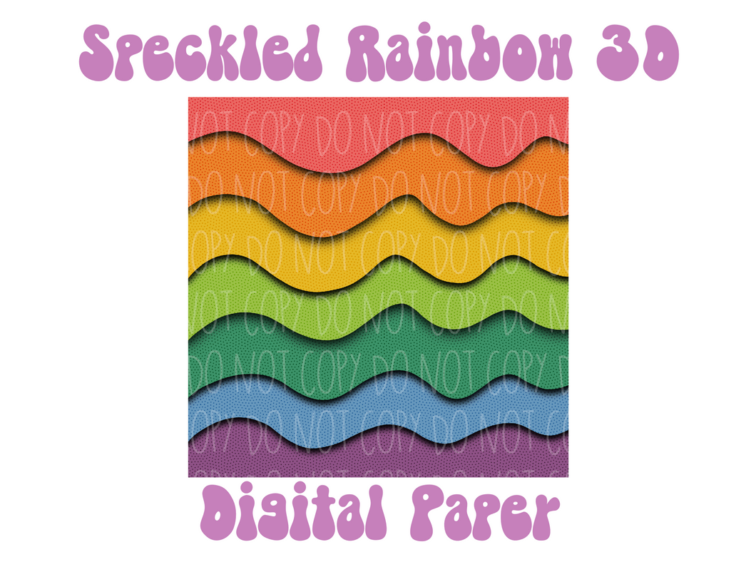 Speckled Rainbow 3D Digital Paper