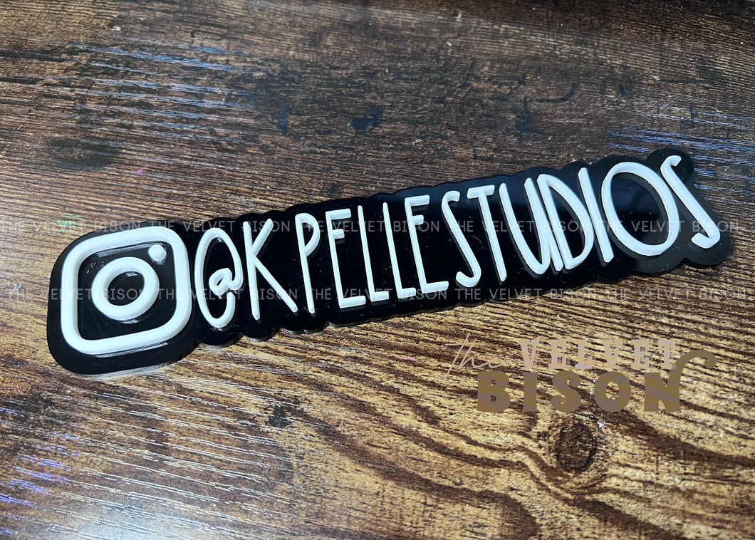 Watermark Social Media Handle Sign